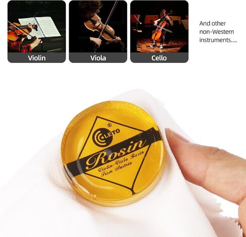 Violin Rosin 2 Pack Light Low Dust Natural Rosin for Violin Viola Cello Bows (Yellow) in Kuwait