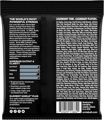 Ernie Ball Primo Slinky Cobalt Electric Guitar Strings 9.5-44 Gauge in Saudi Arabia