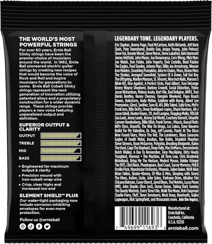 Ernie Ball Primo Slinky Cobalt Electric Guitar Strings 9.5-44 Gauge in Saudi Arabia