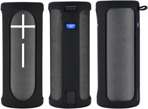 Carrying Silicone Cover Case Compatible with Ultimate Ears Boom 4 Portable Waterproof Bluetooth Speaker (Black) in Saudi Arabia