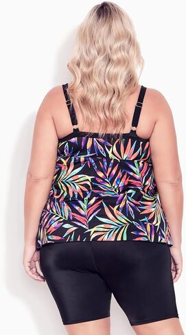 AVENUE Women's Plus Size Tankini Fly Away PRT, Prism Foliage in Saudi Arabia