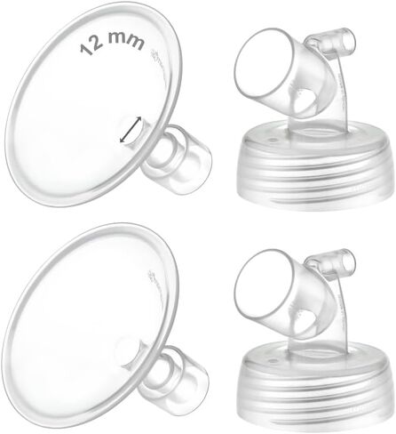 Maymom Two-Piece Wide Neck Pump Parts for Spectra S1/S2 Pumps; Incl Wide Mouth Flanges; Not Original Spectra Flange (10 mm Two Flanges) in Saudi Arabia