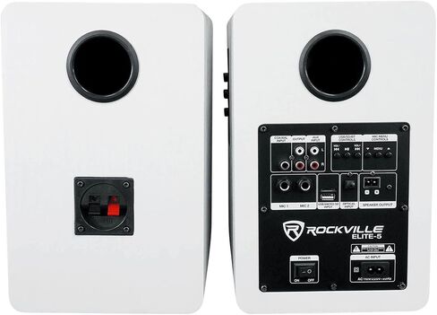 Rockville ELITE-5B 5.25 inch Powered Bookshelf Speakers Bluetooth Mic/Optical in in Kuwait