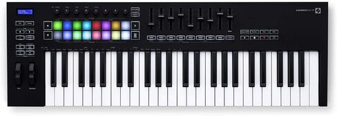 مجموعة وحدة التحكم بلوحة المفاتيح Novation Launchkey 49 MK3 49 Key USB MIDI مع سماعات الرأس وحامل لوحة المفاتيح (3 عناصر) in Kuwait