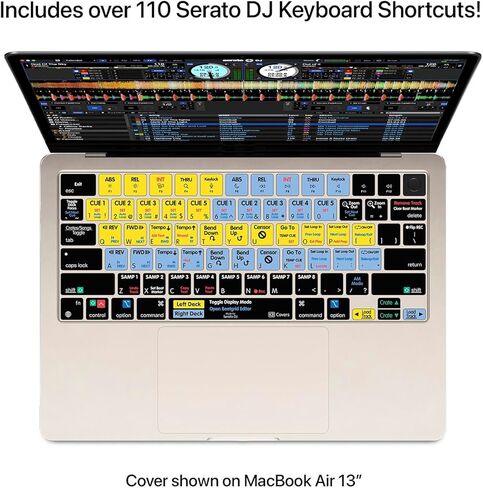 غطاء لوحة مفاتيح Serato DJ لجهاز MacBook Pro - 14 بوصة و16 بوصة - (2021+) وMacBook Air مع شريحة M2 - 13.6 بوصة (2022+) in Kuwait
