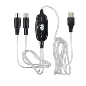 SUPVOX Midi to USB in- Out Cable Midi Interface USB to Midi USB Audio Interface Midi Keyboard USB Cable Synthesizer Drum Pads Supplies USB Adapter Keyboard Adapter Cable Connector Music