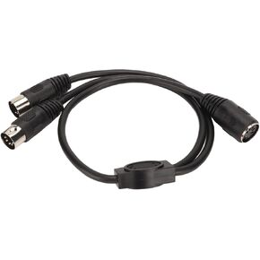 5Pin Din Female to 2 5Pin Din Male Cable, 5 Pin Din Cable, 5 Cores Flexible DIN 5 Pin Y Splitter Adapter Sound Connecting Cable for Studios