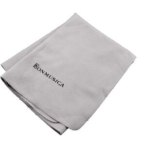 Instruments Cleaning Cloth MEETOOT 17.9x11.8 Inches Gray Imitation Chamois Microfiber Polishing Cloth for Musical Guitar Violin Piano Clarinet, Microfiber Polishing Cloth