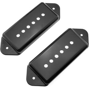 E-outstanding 2PCS 50mm52mm Dog Ears Guitar Pickup Cover Dog Ear Short Low Neck Position Pickup Covers, Black