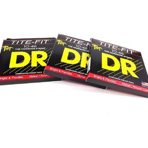 DR جيتار سلاسل كهربائية Tite-Fit 3 عبوات 10-46 متوسطة مصنوعة يدويًا في الولايات المتحدة الأمريكية in Kuwait