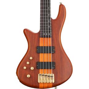 Schecter Stiletto Studio 5 Bass Guitar - شفاف من الساتان الأسود