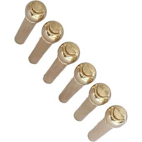 Guitar Bridge Pins 6pcs Brass Endpin 6 String Pegs Gold Pins Acoustic Guitar Replacement Parts-AYUBOUSA