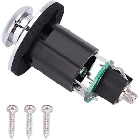 Endpin Jack, Endpin Jack Adapter Piezo Pickup Jack Audio Endpin Jack For Acoustic Guitar Built-In Rod Piezo Pickup 6.35mm Output 2.5mm Input Guitar Parts With 3 Mounting Screws Endpin Jack