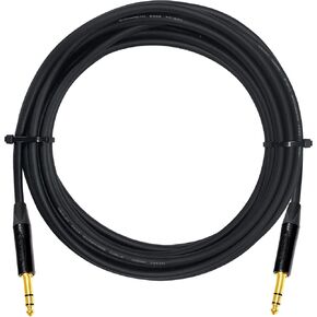 WORLDS BEST CABLES 35 Foot - Quad Balanced Patch Cable Custom Made Using Mogami 2534 Wire and Neutrik NP3X-B ¼ Inch (6.35mm) TRS Stereo Phone Plugs