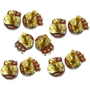 وعاء جيتار ذهبي برو بعمود كامل متري B500K، مقاييس الجهد المستدقة الخطية للجيتار الكهربائي/الباس، حزمة من 10 قطع in Kuwait