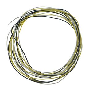 KAISH 19.5ft 22awg PVC Coated Electric Guitar Hookup Wire 22 Gauge Guitar Wiring Harness Wires Black/White/Yellow (each 6.5 Feet)