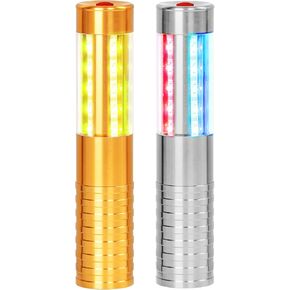 LED Strobe Baton Light Led Bottle Service Light Bright Rechargeable LED Light Champagne Bottle Handheld Light Topper for Nightclub Wedding Party Concert Event Outdoor (Silver, 2pcs)