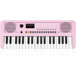 MK-2 37 Mini Keys Keyboard Piano, Portable Small Keyboard with 40 Songs, 200 Sounds, with MIDI Function, LED Display & Dual Speakers, Compact Music Electric Piano for Kids/Beginners (Black)