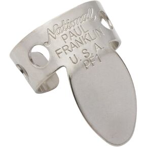 National Guitar Picks - Paul Franklin National Finger Picks - Banjo Picks - Steel Guitar Picks - Guitar Thumb Picks - Nickel, 4-Pack