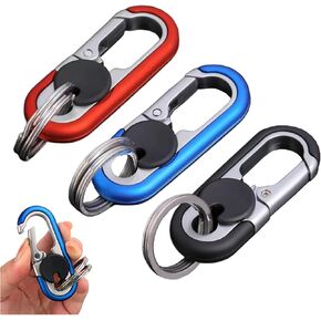 Creative Stainless Steel Keychain, Men’s Car Key Chain, Keychain for Men and Women, Double Ring Design