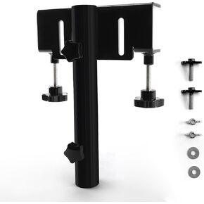 Truck Bed Side Flagpole Mounting Bracket - No Drilling Required, Fits Various Truck Bed Frames, Up to 1.2 Inch Flagpole, Comes with Necessary Equipment (One Set)