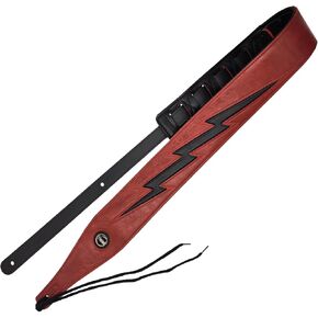 Guitar Strap Leather, Anti-Slip, Classic, Adjustable Soft Leather Strap for Acoustic, Electric and Bass Guitars