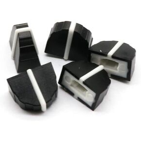 10Pcs Equalizer Fader Cap 11MMX9MM Hole 4MM Potentiometer Fader knob Cap Knobs Electric Guitar Parts（Black DBX223）