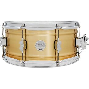 PDP By DW Concept Series 1.2mm Natural Satin Brushed Brass 6.5x14 Snare Drum (PDSN6514NBBC)