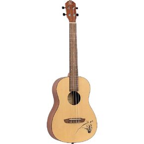 Ortega Guitars, 4-String Bonfire Series Baritone Acoustic-Electric Ukulele, Right-Handed, (RU5CE-BA)