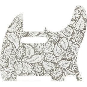 Waylon Jennings Leather Telecaster Pickguard, White