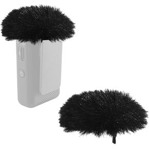 2 Pack Mic Windscreen for DJI MIC 2, Furry Wind Muff Mic Foam Mic Cover Pop Filter for Microphone (Black)