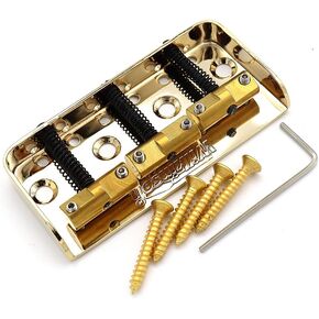 Wilkinson WTBS Vintage Short Tele Bridge 3 Compensated Brass Saddles for Fender American Vintage/Mexican Tele Telecaster Style Electric Guitar (Gold) in Kuwait