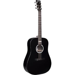 Martin Guitars DX Johnny Cash Signature Edition Acoustic-Electric Guitar with Gig Bag, HPL Construction, Modified D-14 Fret, Performing Artist Neck Jett Black