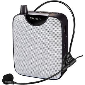 Voice Amplifier SHIDU Original Personal PA System18W with Wired Microphone Headset Mini Loud Speakers Support Recording Funtion Rechargeable for Teachers,Tour Guides,Classroom,Yoga Trainers