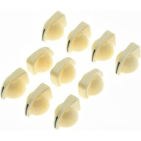 KAISH 10pcs Cream Push On Guitar Chicken Head Knobs Guitar AMP Knob Effects Pedal Knobs