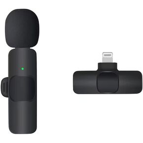 Wireless Lavalier Microphone for iPhone iPad, Plug-Play Wireless Mic, Clip-on Microphones for YouTube | Interview | Podcast | Vlog | Tiktok | Live Stream