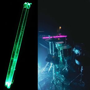 Bright LED Green Light Up Drumsticks, 5A Drumsticks Light Up Drum Sticks, Glow in the Dark Night light Drum Sticks, Drummer Gift Drum Sticks for Adults/Young, Personalized Electronic Drumsticks