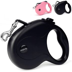 enrgticdg 16feet Retractable Dog Leash,Cat Leash for Small to Medium Dogs/Cats Up to 44lbs,One-Handed Brake,Stainless Steel Spring，Featuring Reflective and Strong Nylon Rope，Medium-Sized