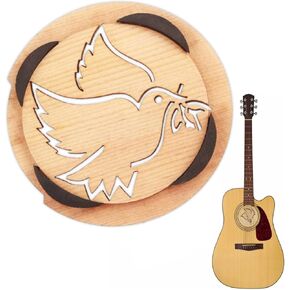 Guitar Sound Cover, Guitar Sound Hole Cover Wood Sound Hole Block Protector Guitar Soundhole Covers Cover for Acoustic Classic Guitar