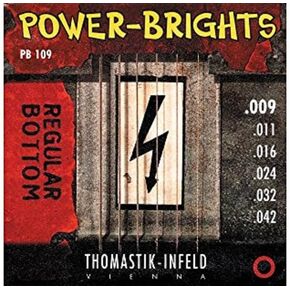 Thomastik-Infeld PB109 Power-Brights 6 String Magnecore Round Wound Set E, B, G, D, A, E, Natural