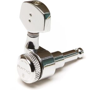 Graph Tech PRL-8311-C0 Ratio 3+3 Electric Guitar Locking Machine Heads - Contemporary Style / Chrome Finish