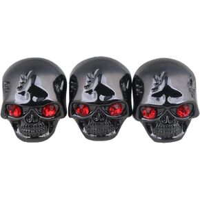 BQLZR Electric Guitar Skull Volume Tone Knobs Metal Skull Head Control Knobs Electric Guitar Knobs Skull Knob Cool Style to Guitar Pack of 3