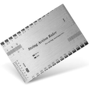 String Action Gauge Ruler, Guitar Set Up, Guitar Height Gauge String Action Ruler Guitar Setup Measuring Tool Guitar String Height Gauge Luthier Tools for Acoustic Guitar Electric Bass Mandolin Banjo