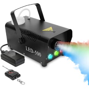 Smoke Machine, 400W and 2000CFM Fog Machine, LED Fog Machine with 3 Colorful LED Lights Effect for Stage Halloween Wedding Party Club DJ, Rapid Heating Remote Control Smoke Machine, Indoor