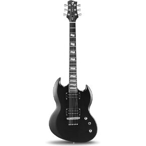Fesley 39'' SG Electric Guitar: Full Size Solid Body Electric Guitars with Humbucker Pickups,Beginner Guitar for Adults with Mahogany Body,Bone Nut,Electric Guitar Kit with Gig Bag,Cable, FSG350,Green