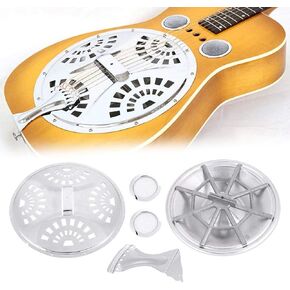 Dobro Guitar Parts Set, 7pcs Zinc Alloy Spider Bridge Tailpiece Accessories for Dobro Resonator Guitar Replacement Part