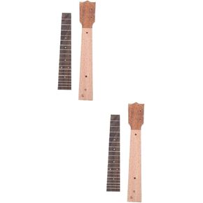 SUPVOX 2pcs Neck Fingerboard Ukulele Fretboard Parts Wooden Ukulele Neck Okoume Ukulele Concert Ukulele Neck Ukulele Fingerboard Replacements Ukulele Supplies Rosewood Maple Guitar