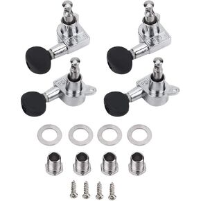 Demeras Ukulele Tuning Pegs Aluminum Alloy Closed String Tuning Key Pegs Machine for Instrument Upgrade Part 4Pcs 2R 2L