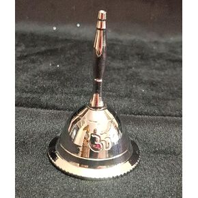 أجراس الدعوة الهندية الصغيرة المصنوعة من الكروم الفضي مقاس 3 بوصات من النيكل مذبح البندول (OM) in Kuwait