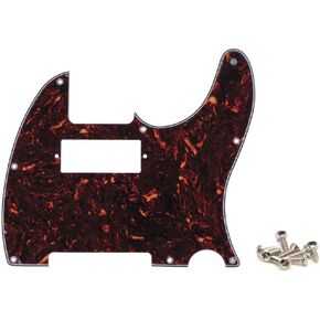 Aged White 8 Hole Tele Mini Humbucker Pickguard with Screws Fit USA/Mexican Fender Telecaster Humbucker Pickguard Replacement